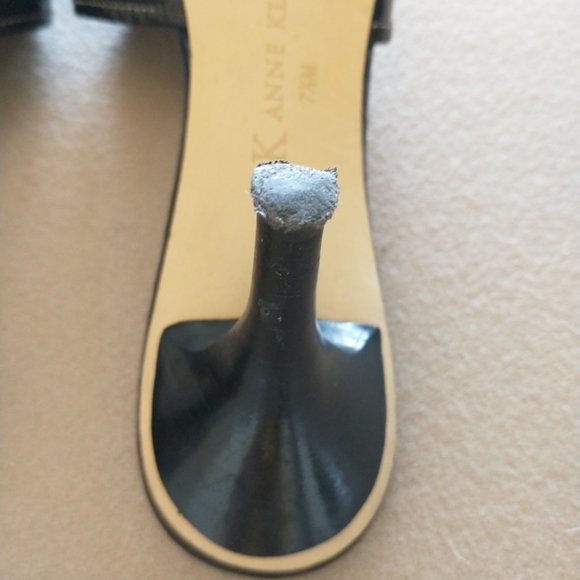 Women's Anne Klein size 7.5 black sandals - 3" heels - Picture 12 of 14